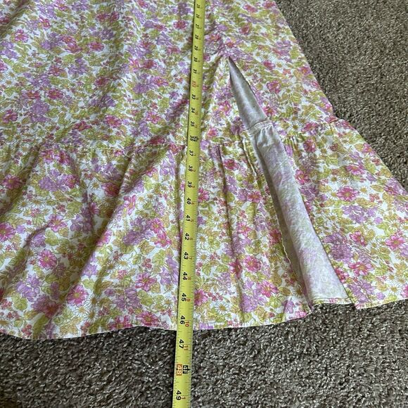 Show Me Your Mumu Floral Brenda Midi Dress XXL Cap Flounce Sleeve Flowy Pink - Picture 9 of 10